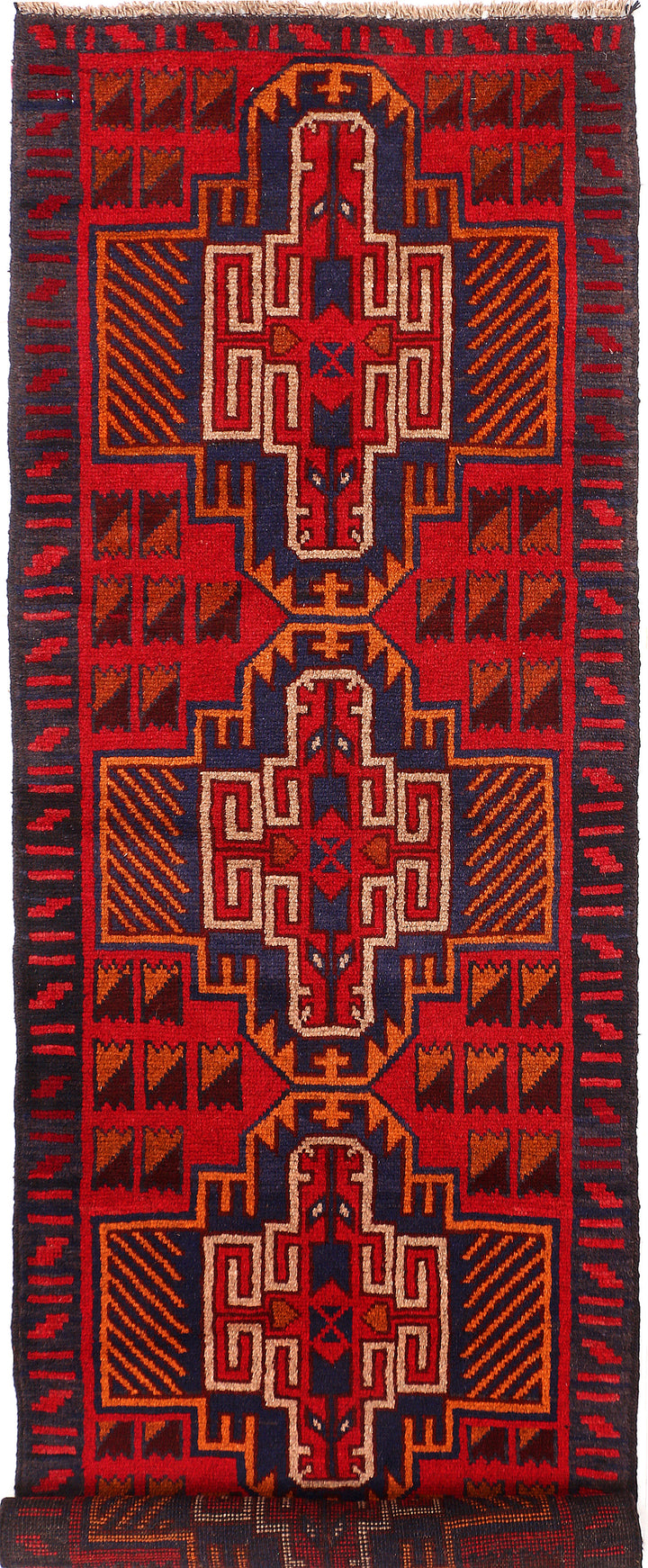 Firebrick Baluchi 2' 5 x 8' - No. 54786 - ALRUG Rug Store