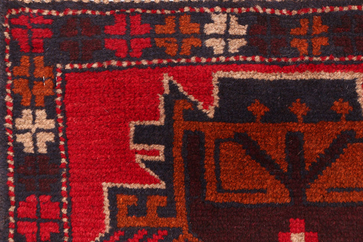 Firebrick Baluchi 2' 2 x 8' 1 - No. 54791 - ALRUG Rug Store