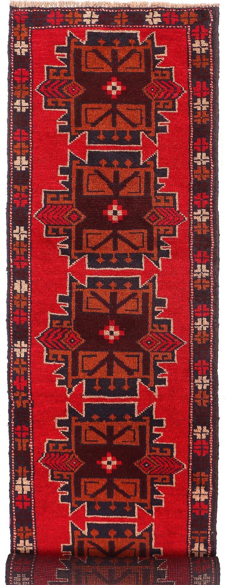 Firebrick Baluchi 2' 2 x 8' 1 - No. 54791 - ALRUG Rug Store