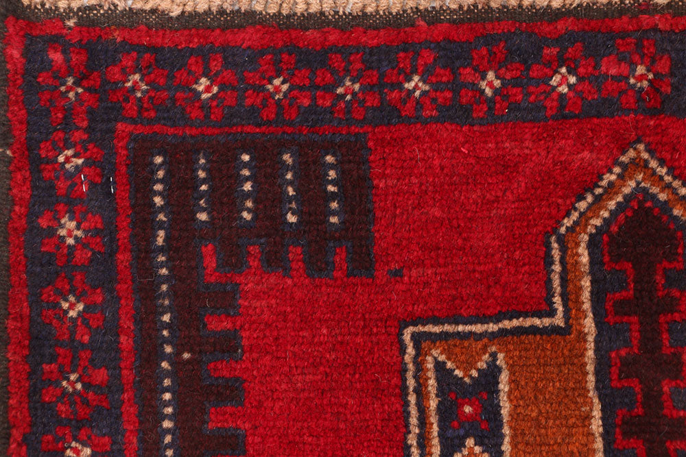 Firebrick Baluchi 2' 4 x 7' 8 - No. 54792 - ALRUG Rug Store