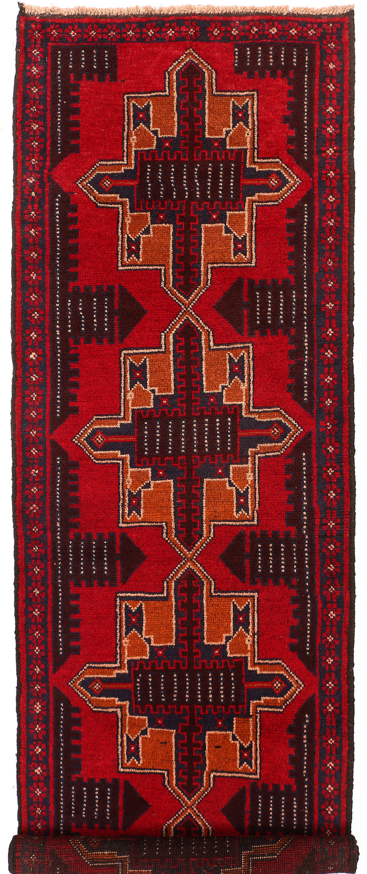 Firebrick Baluchi 2' 4 x 7' 8 - No. 54792 - ALRUG Rug Store