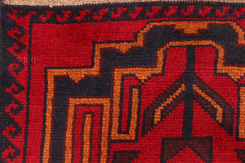 Red Baluchi 2' 4 x 8' - No. 54796 - ALRUG Rug Store
