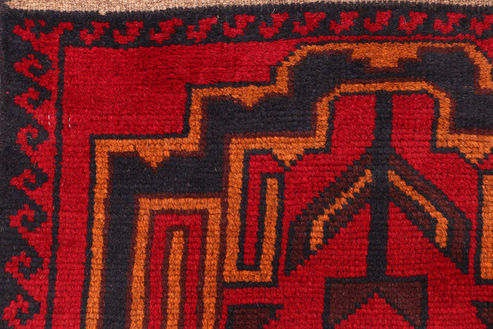 Red Baluchi 2' 4 x 8' - No. 54796 - ALRUG Rug Store