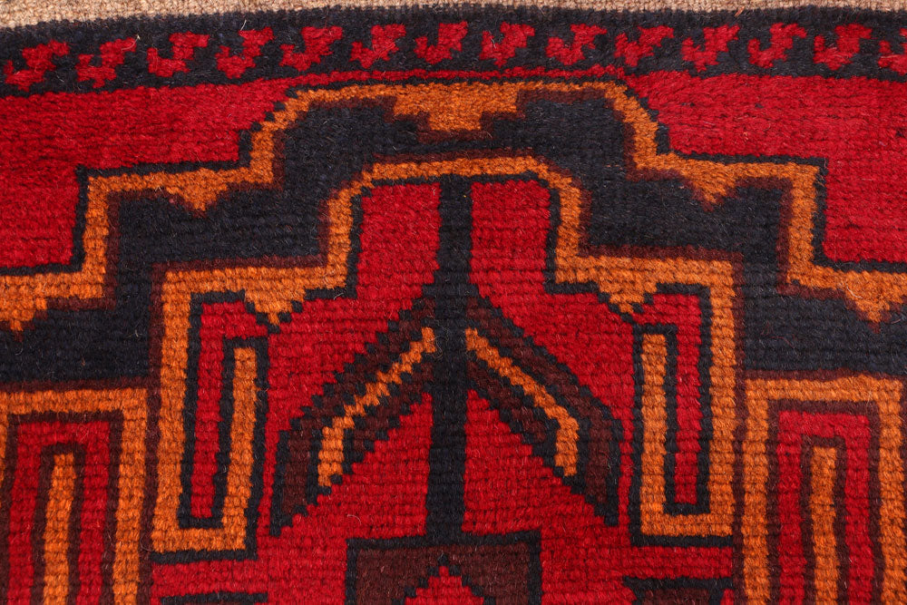 Red Baluchi 2' 4 x 8' - No. 54796 - ALRUG Rug Store