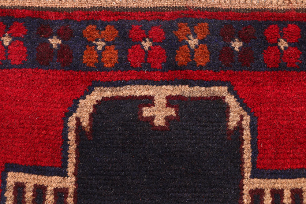 Red Baluchi 2' 7 x 8' 2 - No. 54799 - ALRUG Rug Store