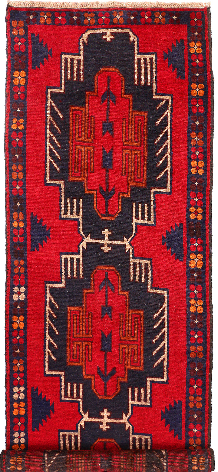 Red Baluchi 2' 7 x 8' 2 - No. 54799 - ALRUG Rug Store