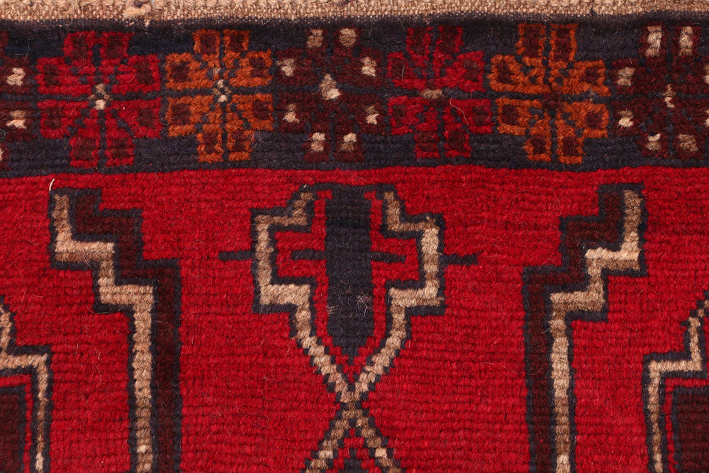 Red Baluchi 2' 8 x 8' 6 - No. 54800 - ALRUG Rug Store