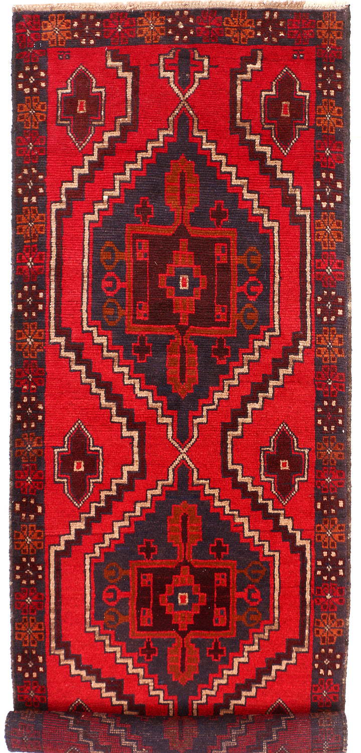 Red Baluchi 2' 8 x 8' 6 - No. 54800 - ALRUG Rug Store