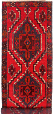 Red Baluchi 2' 8 x 8' 6 - No. 54800 - ALRUG Rug Store