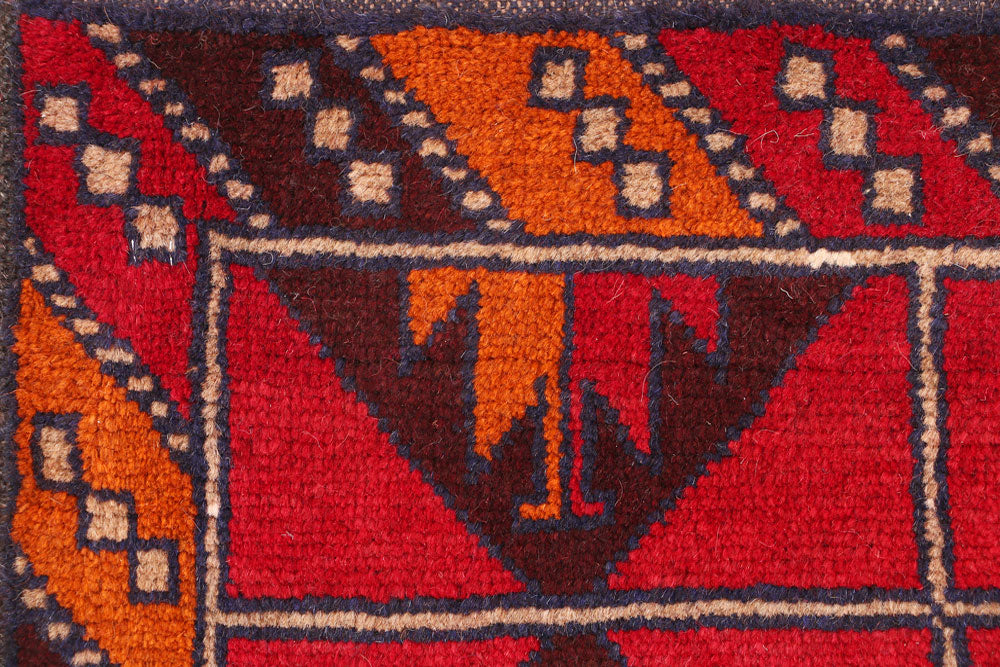 Firebrick Baluchi 2' 6 x 7' 11 - No. 54803 - ALRUG Rug Store