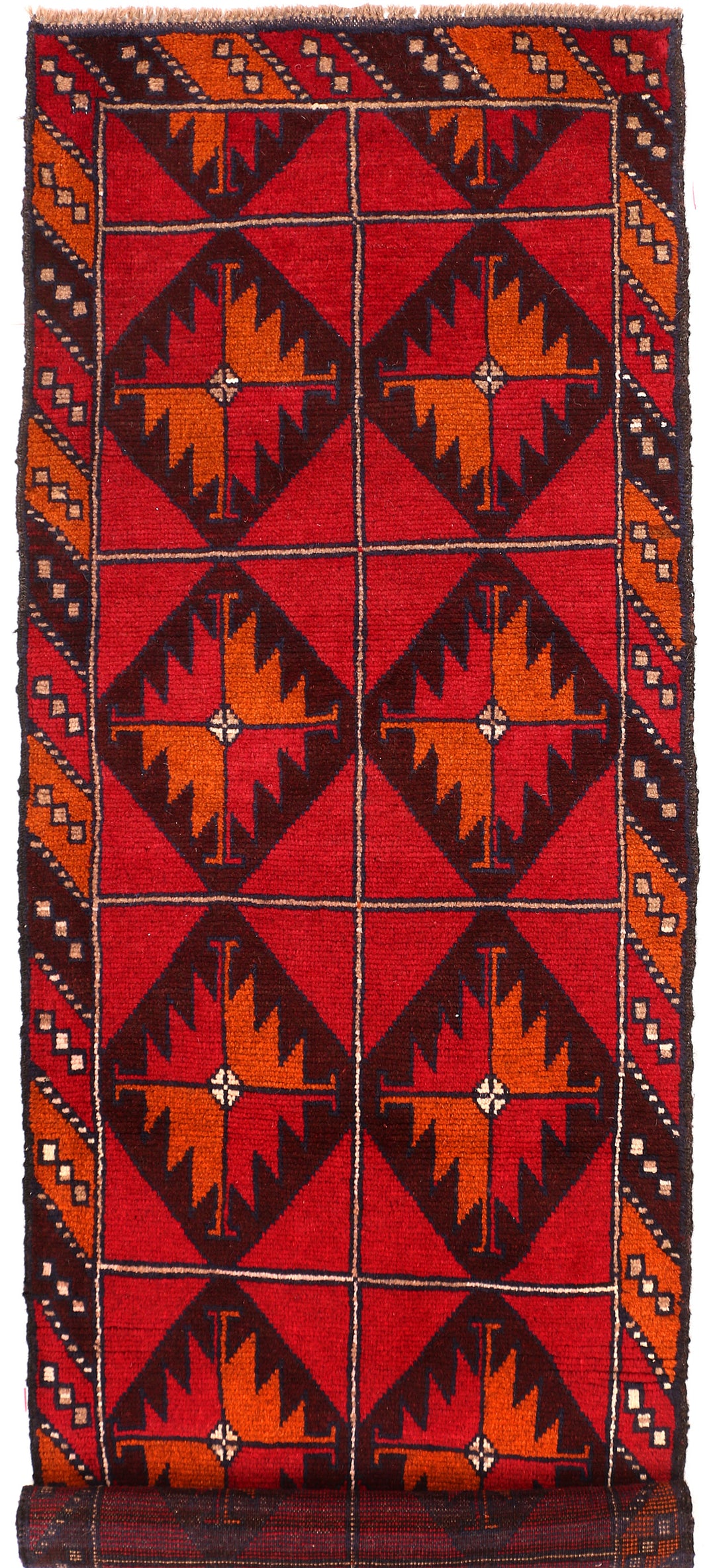 Firebrick Baluchi 2' 6 x 7' 11 - No. 54803 - ALRUG Rug Store