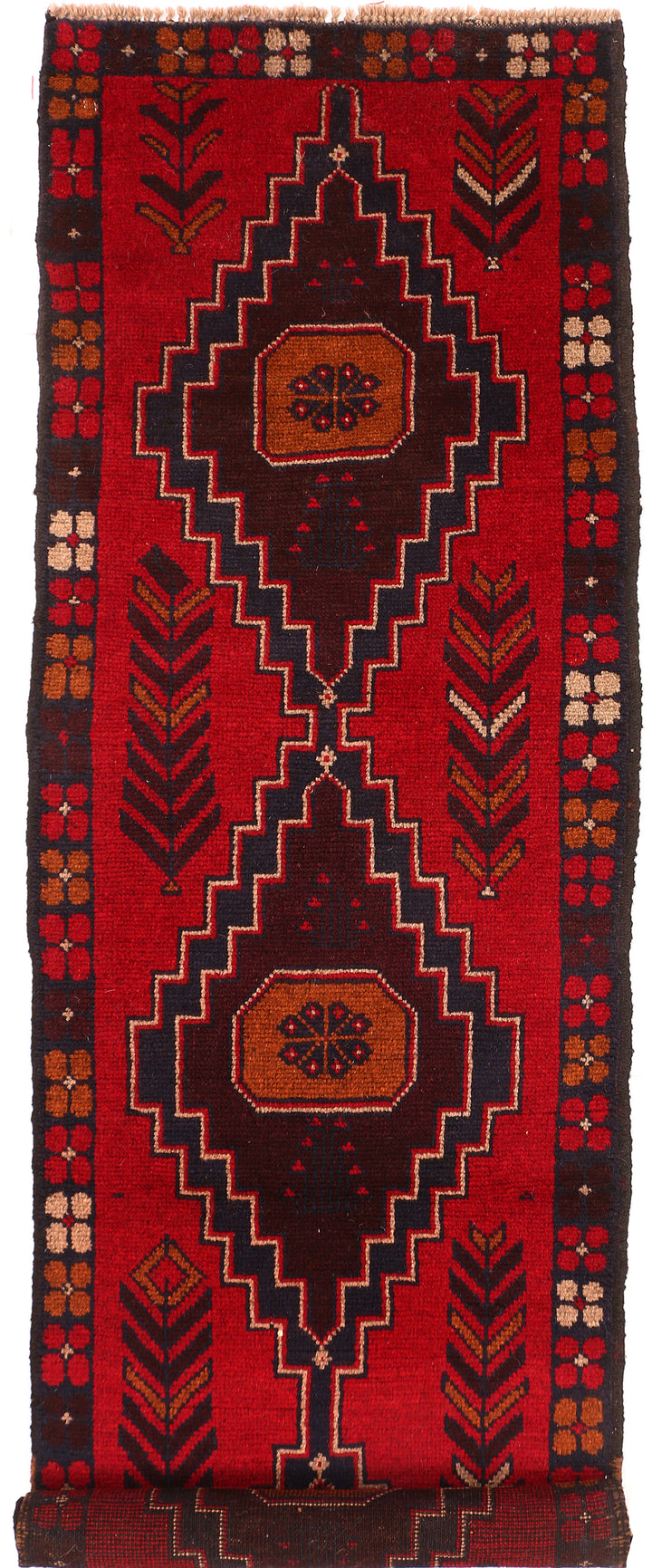 Firebrick Baluchi 2' 3 x 8' 2 - No. 54804 - ALRUG Rug Store