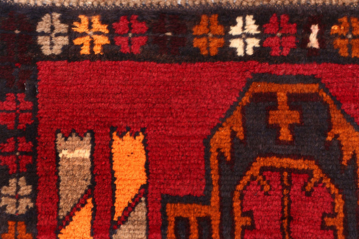 Firebrick Baluchi 2' 6 x 8' - No. 54805 - ALRUG Rug Store