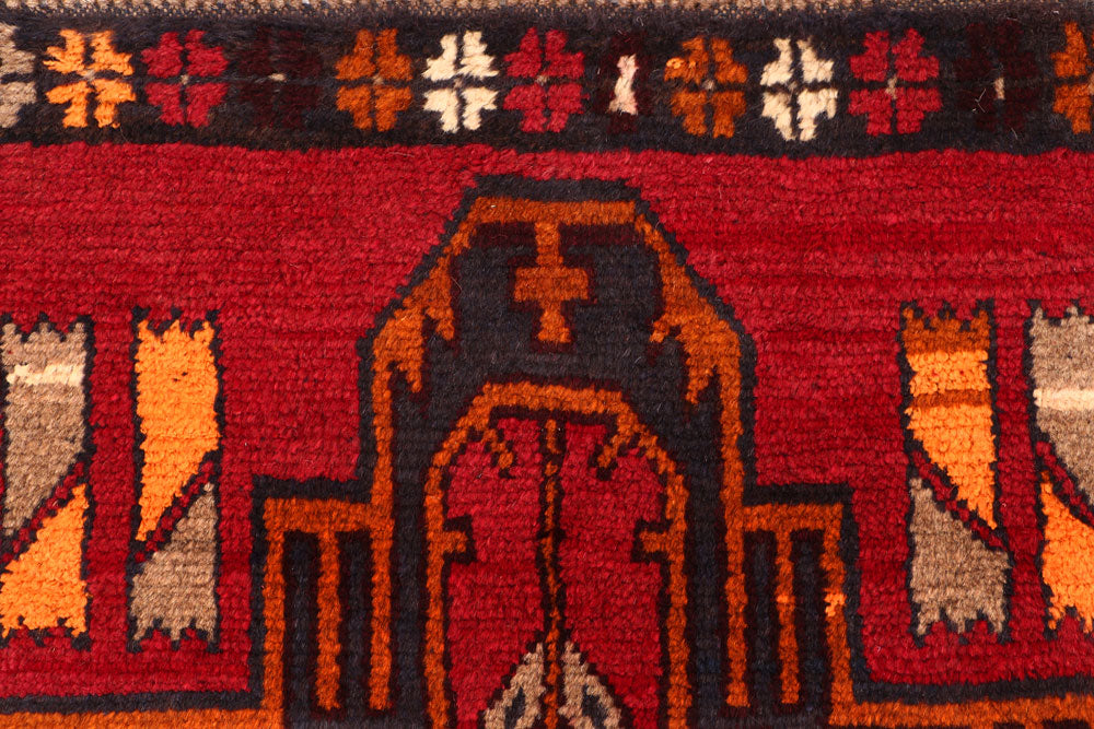 Firebrick Baluchi 2' 6 x 8' - No. 54805 - ALRUG Rug Store