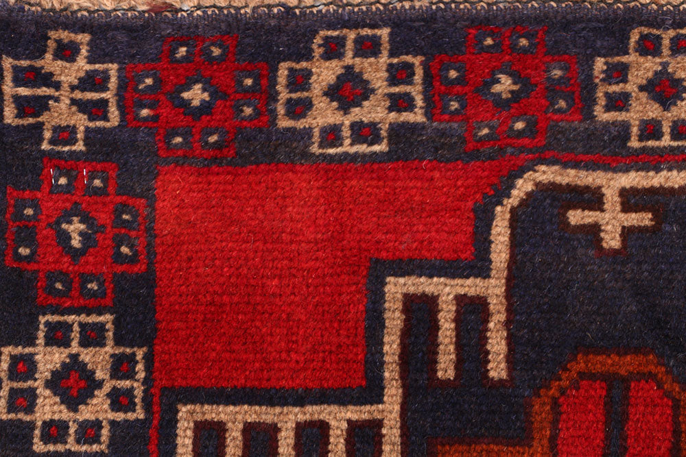 Firebrick Baluchi 2' 7 x 7' 9 - No. 54807 - ALRUG Rug Store