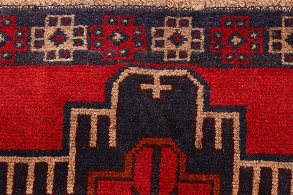 Firebrick Baluchi 2' 7 x 7' 9 - No. 54807 - ALRUG Rug Store