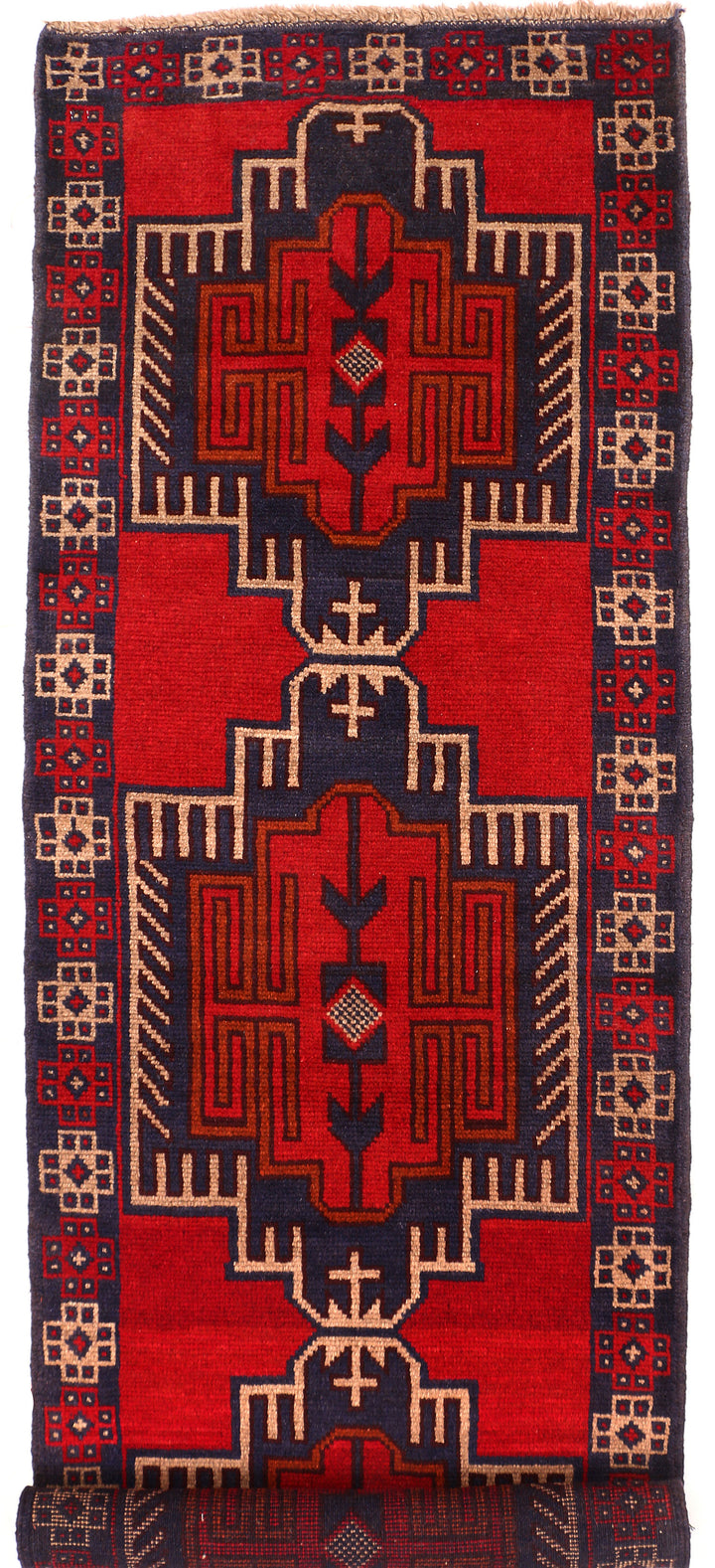 Firebrick Baluchi 2' 7 x 7' 9 - No. 54807 - ALRUG Rug Store