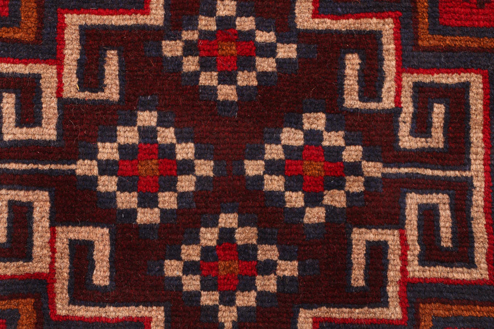Firebrick Baluchi 2' 6 x 8' 6 - No. 54808 - ALRUG Rug Store