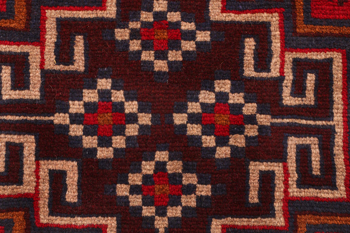 Firebrick Baluchi 2' 6 x 8' 6 - No. 54808 - ALRUG Rug Store