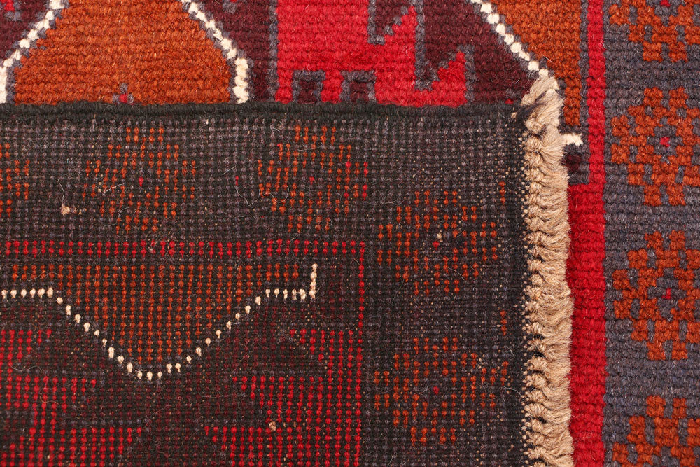 Firebrick Baluchi 2' 4 x 7' 9 - No. 54810 - ALRUG Rug Store