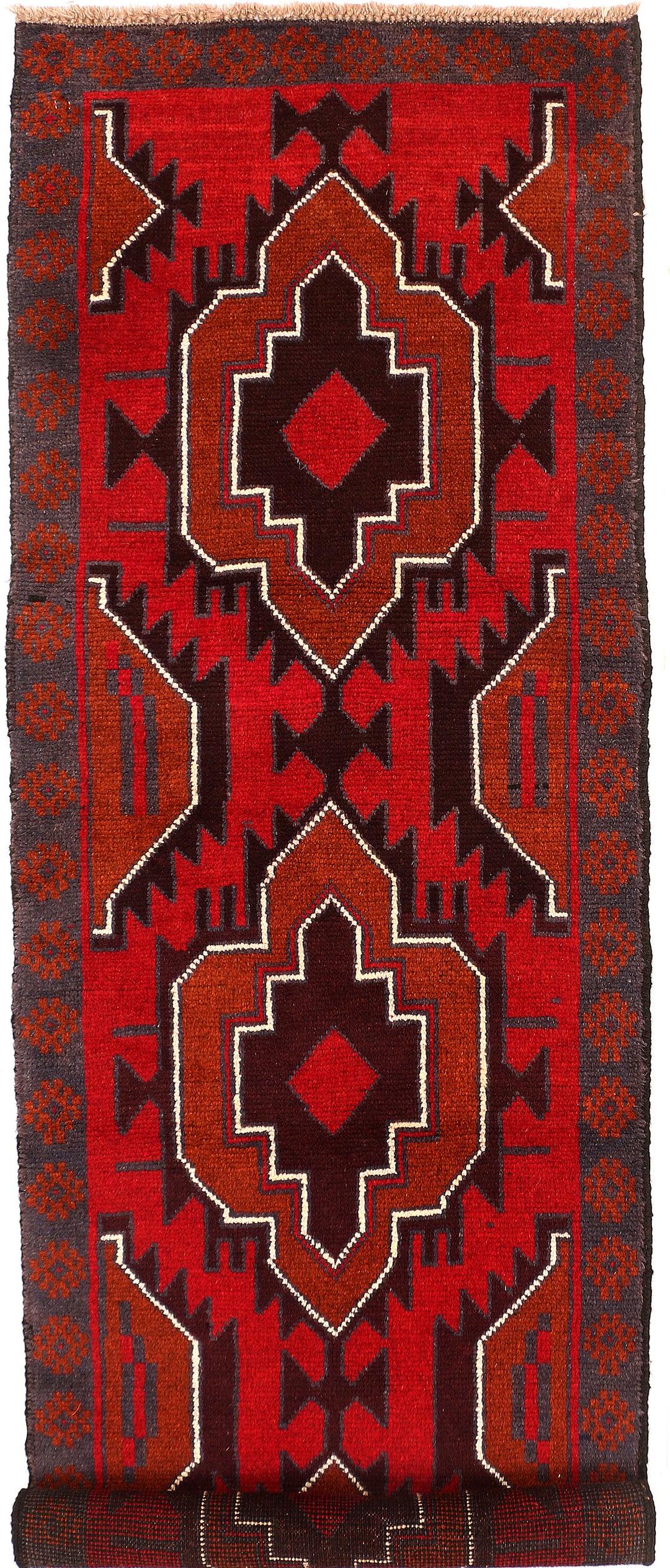 Firebrick Baluchi 2' 4 x 7' 9 - No. 54810 - ALRUG Rug Store