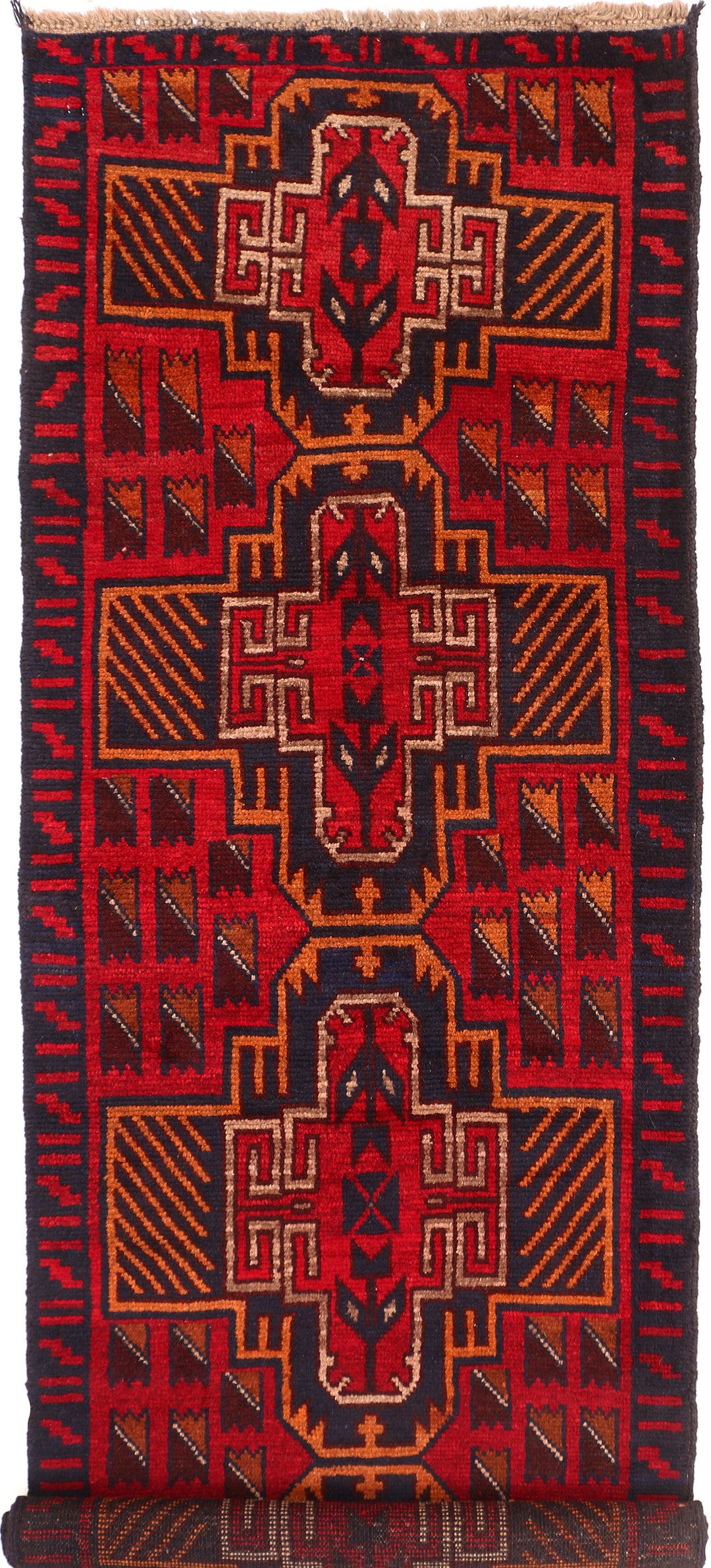 Firebrick Baluchi 2' 7 x 7' 10 - No. 54811 - ALRUG Rug Store