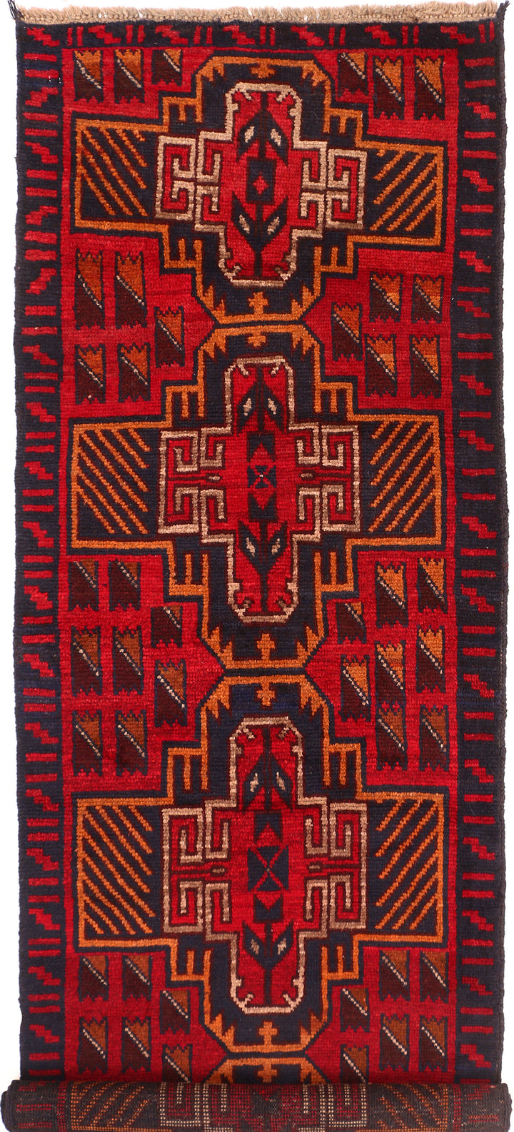 Firebrick Baluchi 2' 7 x 7' 10 - No. 54811 - ALRUG Rug Store