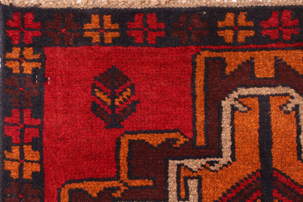 Firebrick Baluchi 2' 4 x 8' - No. 54812 - ALRUG Rug Store