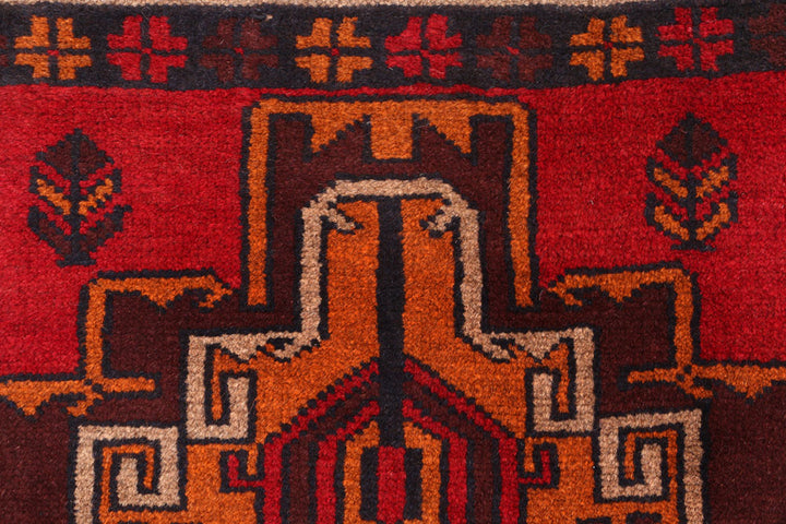 Firebrick Baluchi 2' 4 x 8' - No. 54812 - ALRUG Rug Store
