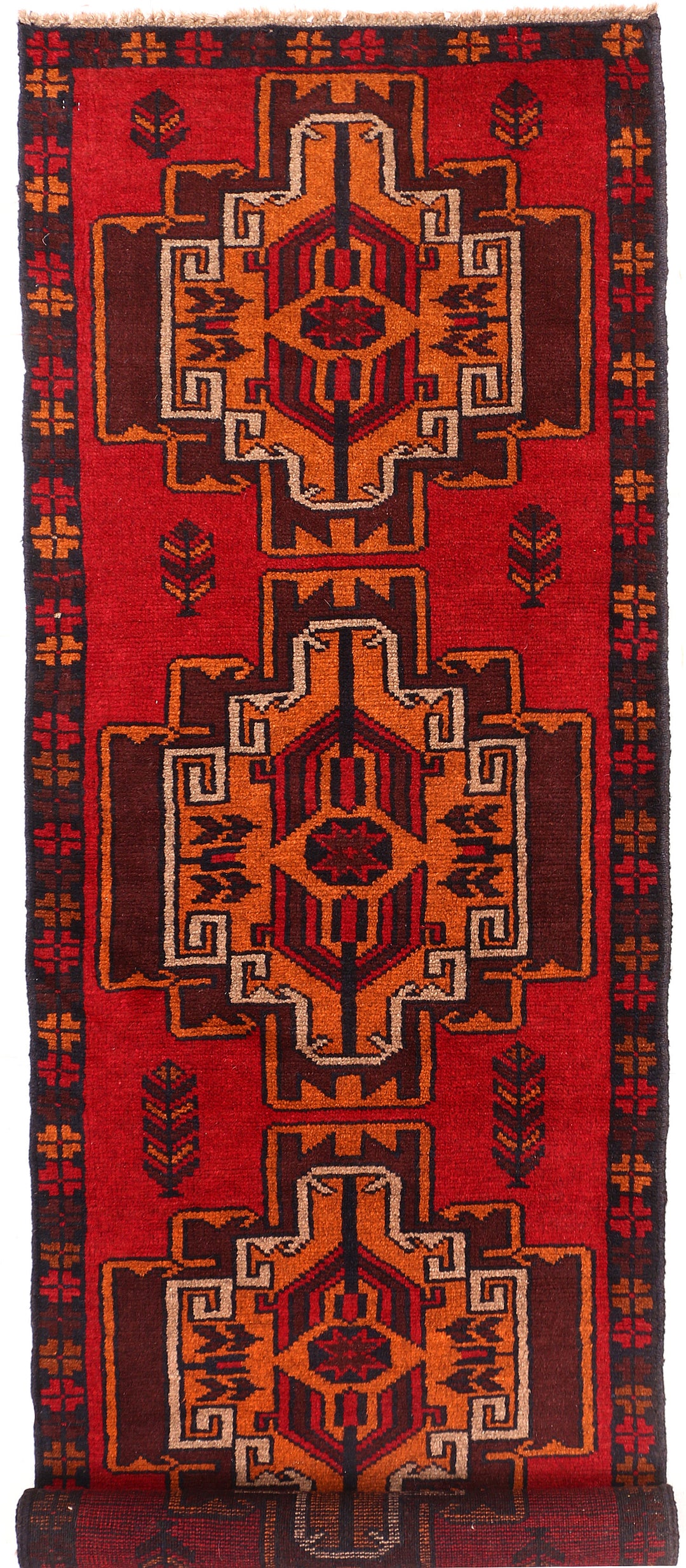 Firebrick Baluchi 2' 4 x 8' - No. 54812 - ALRUG Rug Store