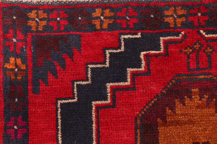 Firebrick Baluchi 2' 8 x 7' 7 - No. 54813 - ALRUG Rug Store