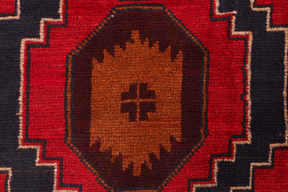 Firebrick Baluchi 2' 8 x 7' 7 - No. 54813 - ALRUG Rug Store