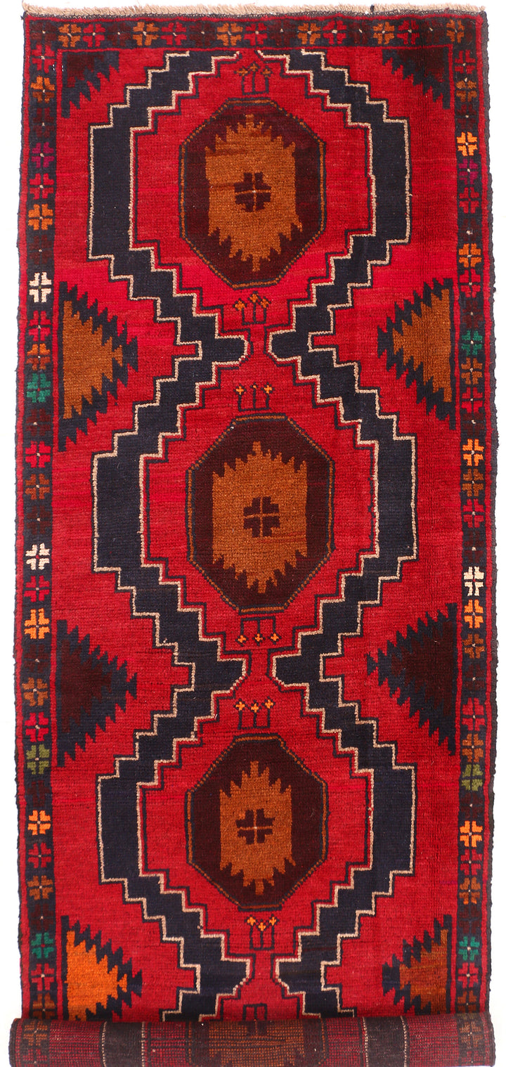 Firebrick Baluchi 2' 8 x 7' 7 - No. 54813 - ALRUG Rug Store