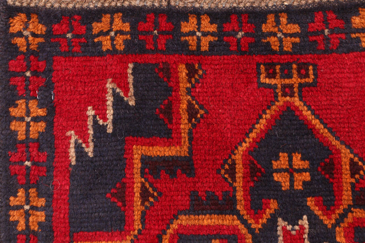 Firebrick Baluchi 2' 4 x 7' 9 - No. 54814 - ALRUG Rug Store