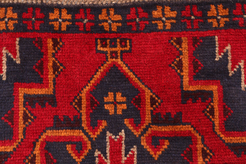 Firebrick Baluchi 2' 4 x 7' 9 - No. 54814 - ALRUG Rug Store