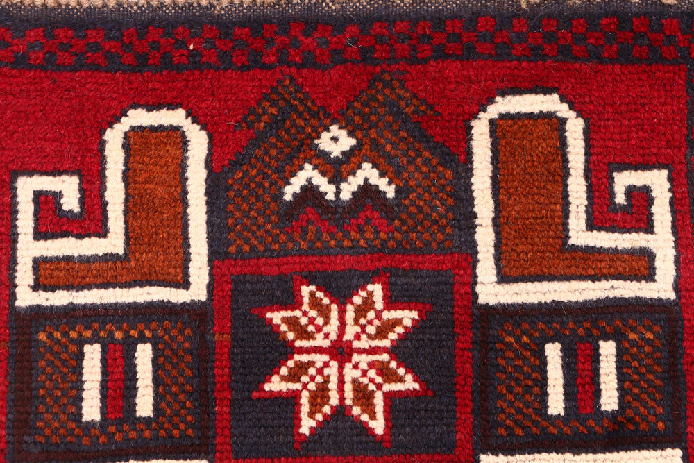 Firebrick Baluchi 2' 2 x 8' 4 - No. 54815 - ALRUG Rug Store