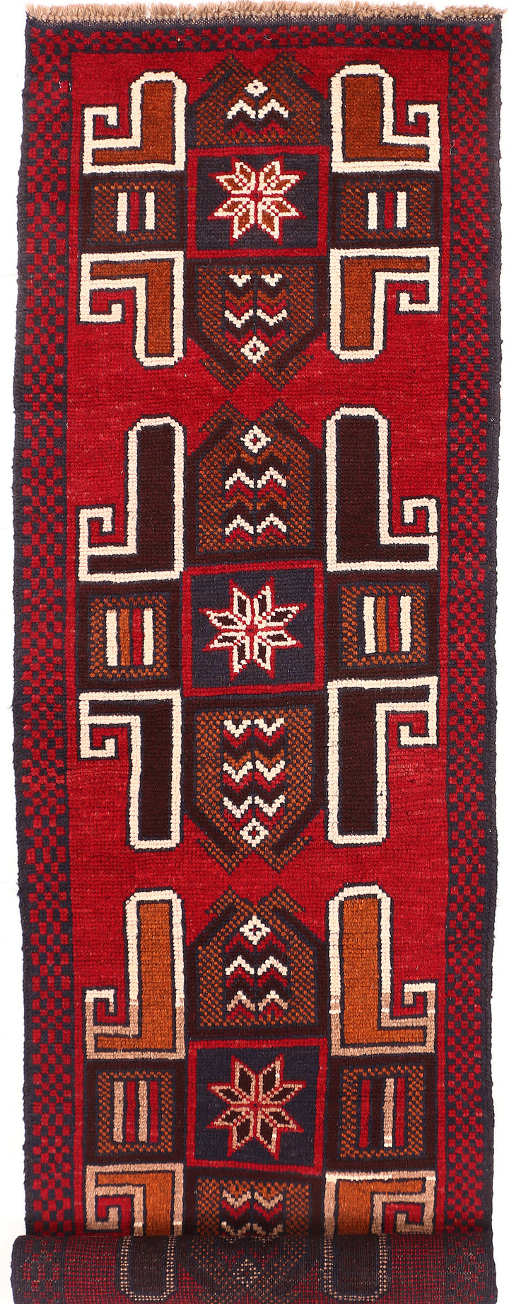 Firebrick Baluchi 2' 2 x 8' 4 - No. 54815 - ALRUG Rug Store