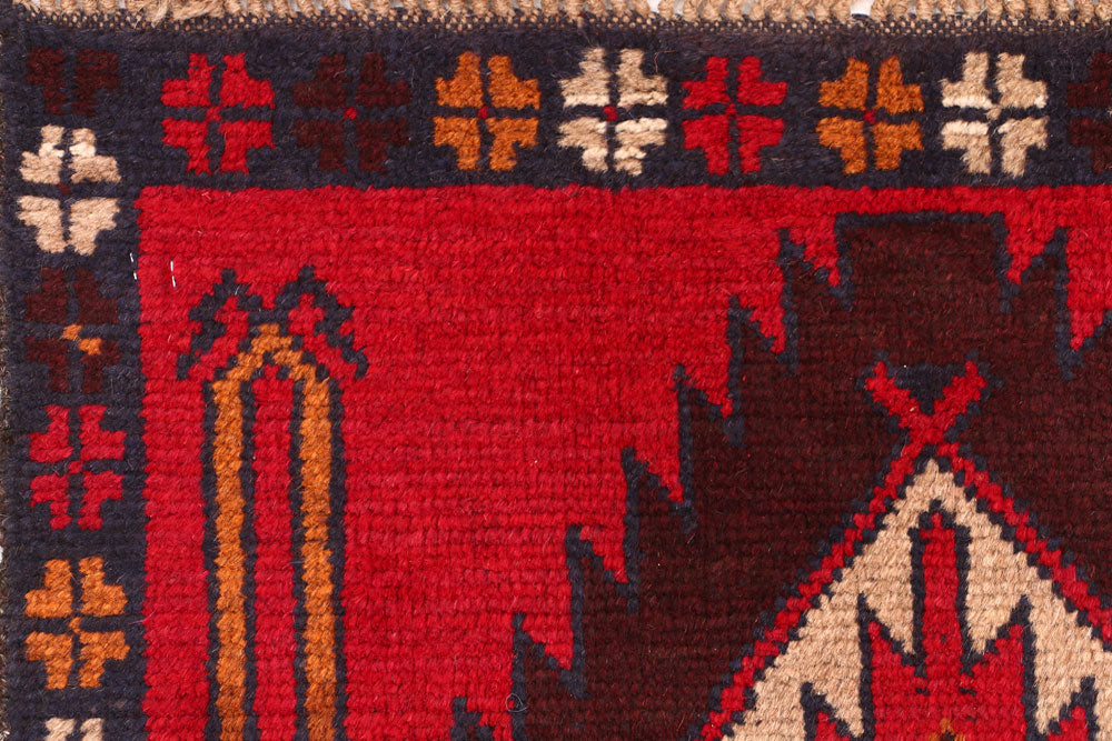Red Baluchi 2' 4 x 7' 9 - No. 54816 - ALRUG Rug Store