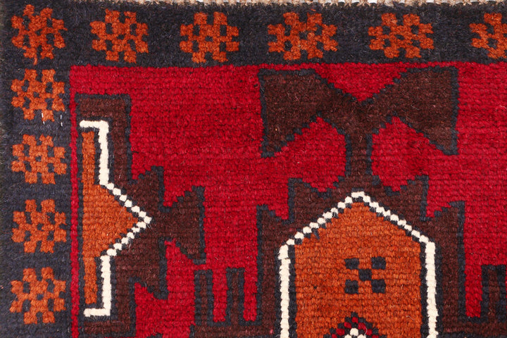 Dark Red Baluchi 2' 2 x 7' 10 - No. 54817 - ALRUG Rug Store