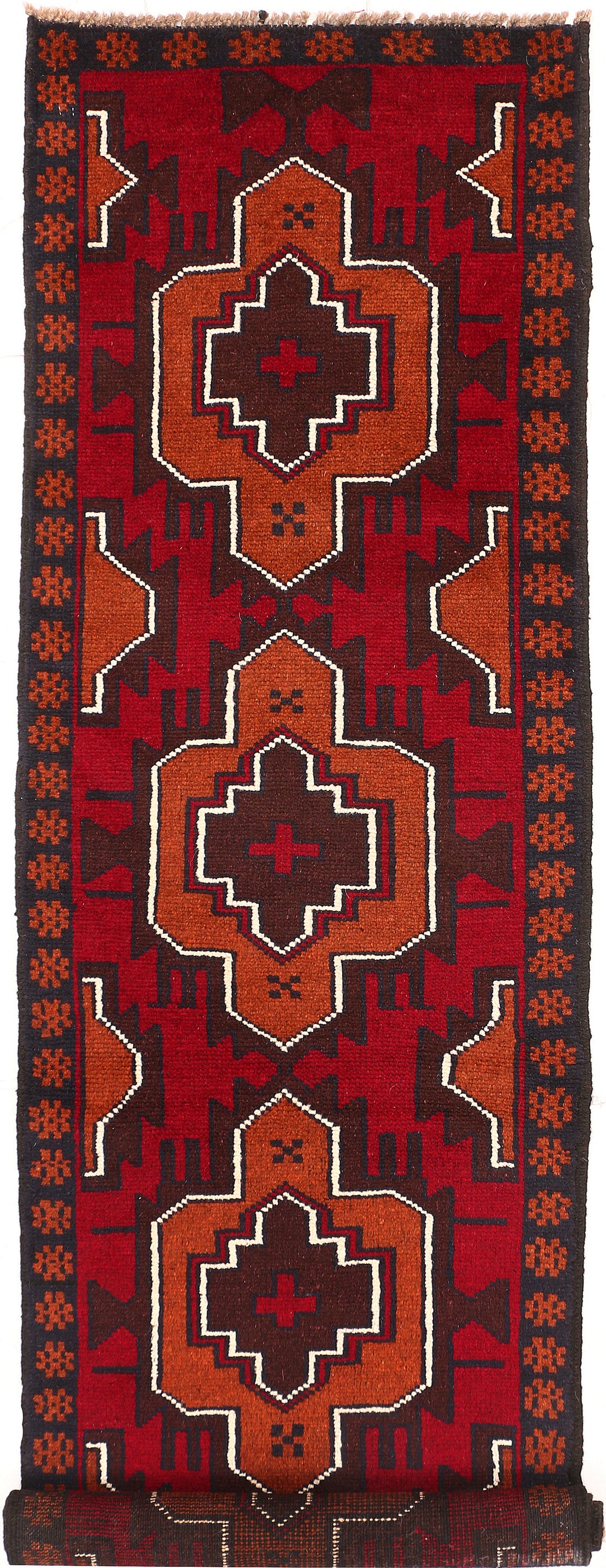 Dark Red Baluchi 2' 2 x 7' 10 - No. 54817 - ALRUG Rug Store