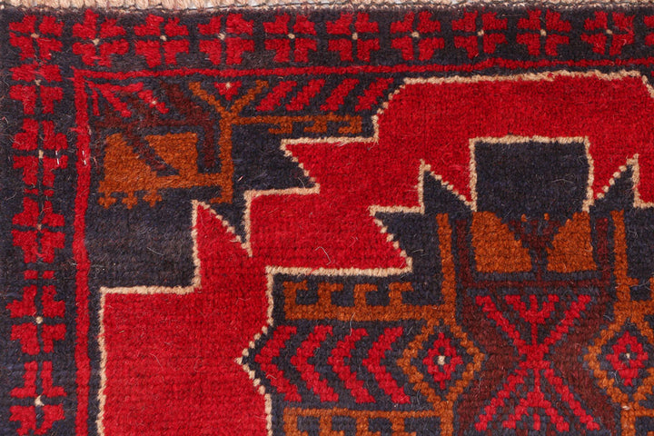 Firebrick Baluchi 2' 5 x 8' 6 - No. 54820 - ALRUG Rug Store