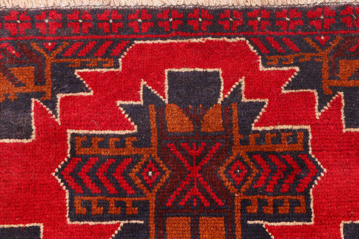 Firebrick Baluchi 2' 5 x 8' 6 - No. 54820 - ALRUG Rug Store