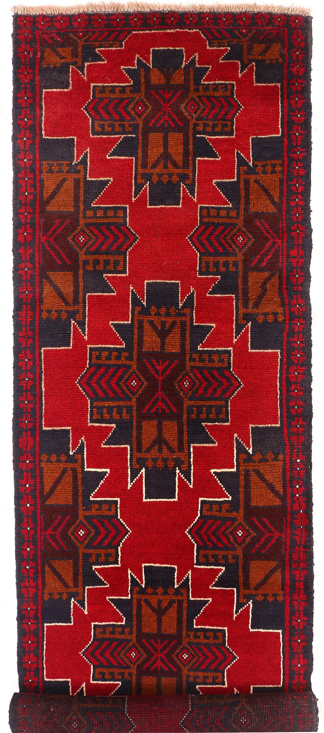Firebrick Baluchi 2' 5 x 8' 6 - No. 54820 - ALRUG Rug Store
