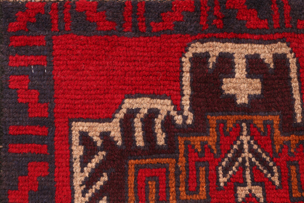 Firebrick Baluchi 2' 3 x 8' 1 - No. 54828 - ALRUG Rug Store