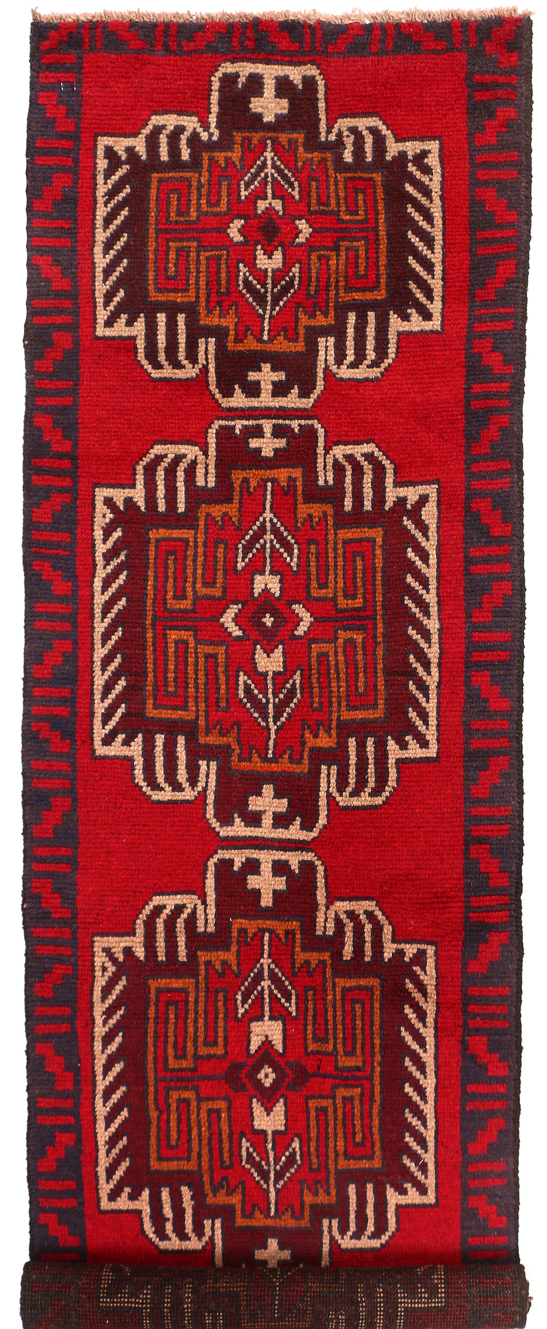 Firebrick Baluchi 2' 3 x 8' 1 - No. 54828 - ALRUG Rug Store