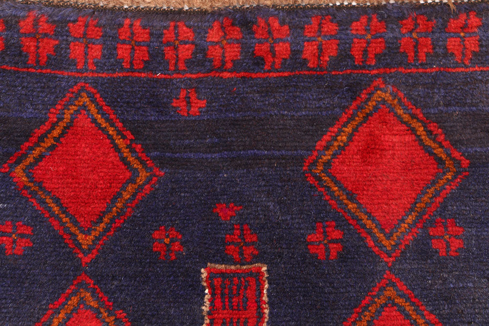 Dark Slateblue Baluchi 2' 5 x 8' - No. 54833 - ALRUG Rug Store