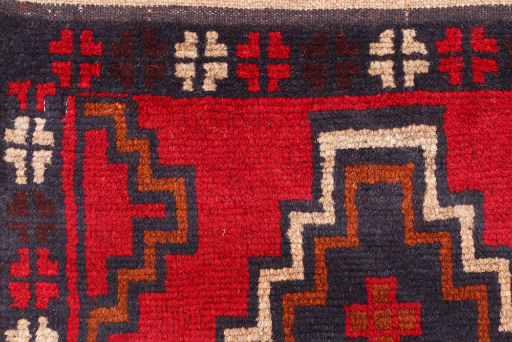 Firebrick Baluchi 2' 2 x 8' - No. 54836 - ALRUG Rug Store