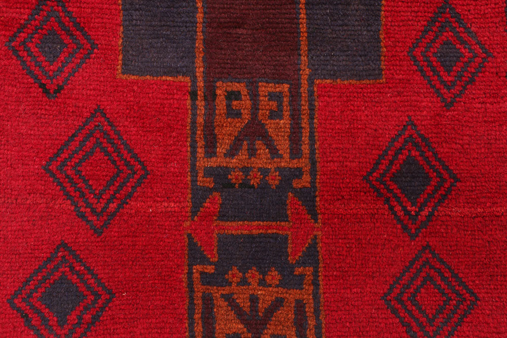 Red Baluchi 2' 6 x 7' 9 - No. 54838 - ALRUG Rug Store