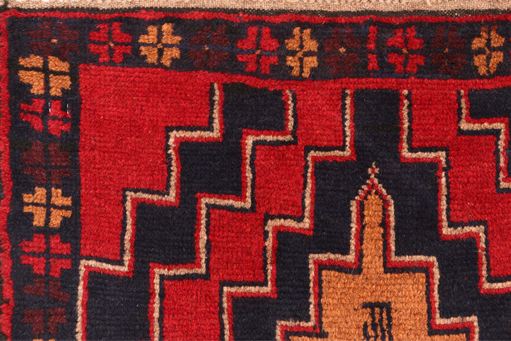 Red Baluchi 2' 5 x 7' 9 - No. 54843 - ALRUG Rug Store