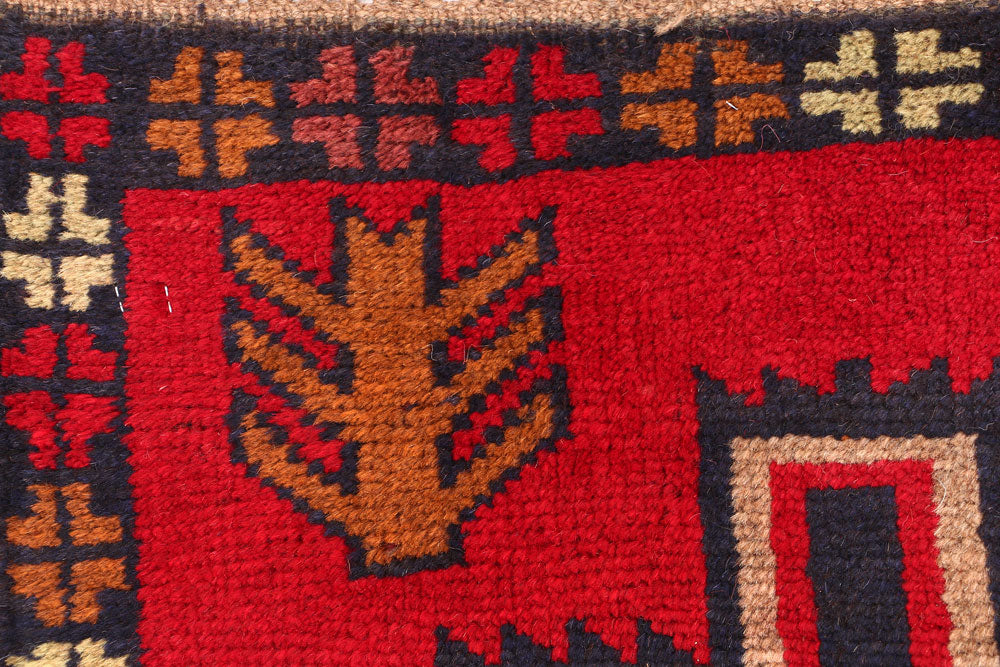 Red Baluchi 2' x 8' - No. 54844 - ALRUG Rug Store